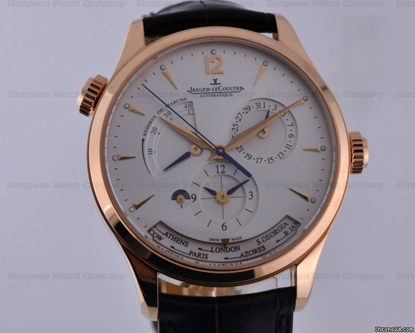Jaeger-LeCoultre Master Geographic 18K Rose Gold Silver Dial 40MM