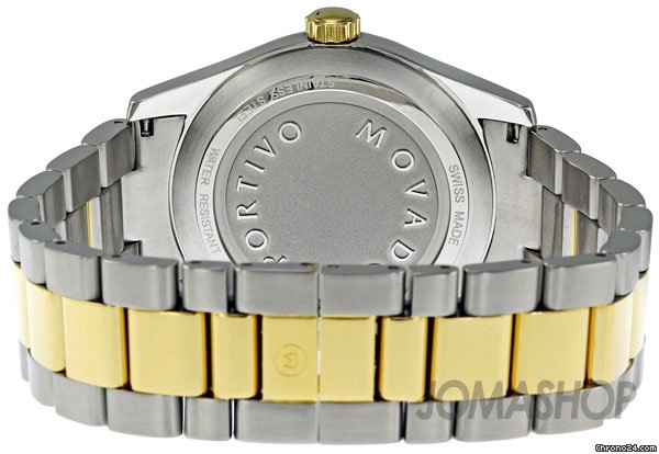 replica Movado Sportivo Black Dial Two Tone Stainless Steel Mens Watch 0606483 WATCHES 1 
