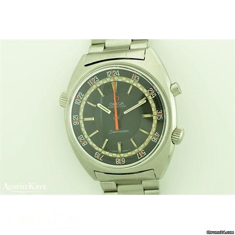 Omega Seamaster Chronostop steel manual on strap