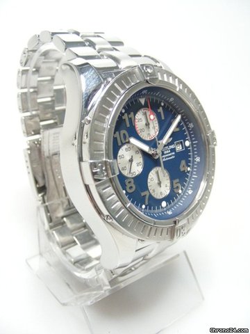 replica Breitling Super Avenger chronographe XL 48mm full steel/complet acier cadran bleu dial WATCHES 1 