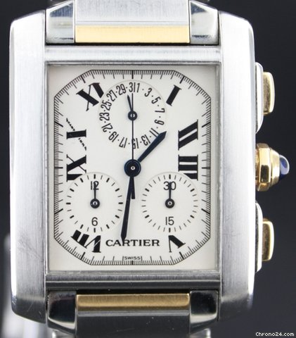 Cartier Tank Fran?ais bi-color chrono