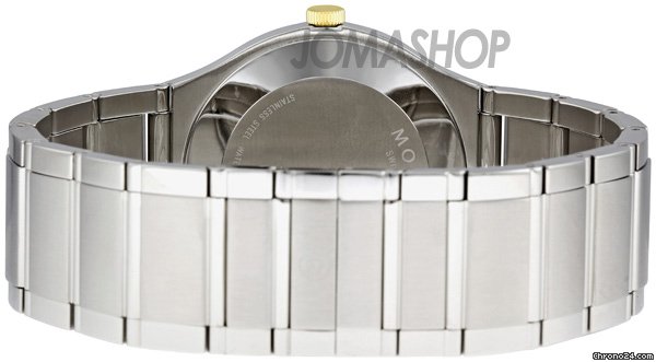 replica Movado Quadro Black Dial Two Tone Steel Case Mens Watch 0606480 WATCHES 1
