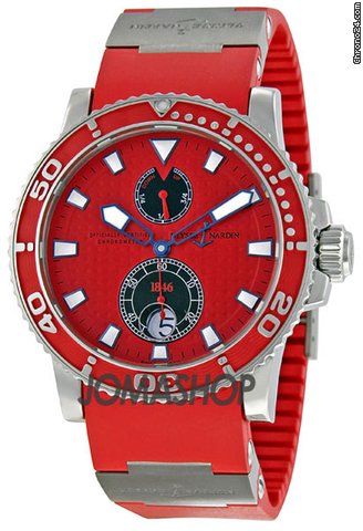 Ulysse Nardin Maxi Marine Diver Red Dial Automatic Mens Watch 263-33-3-96
