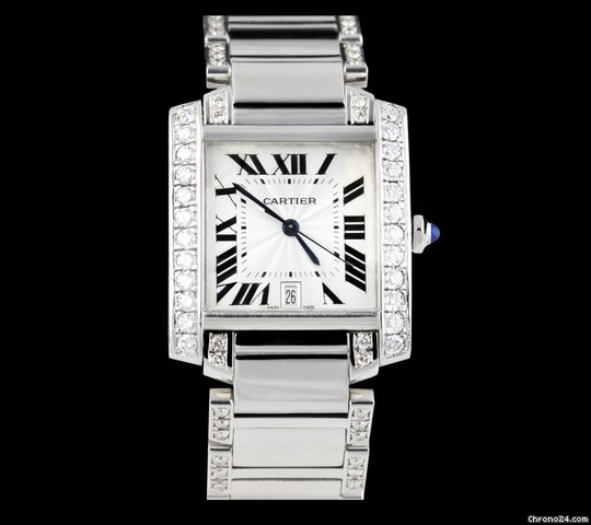 Cartier Tank Francaise Diamonds Large Automatic SS