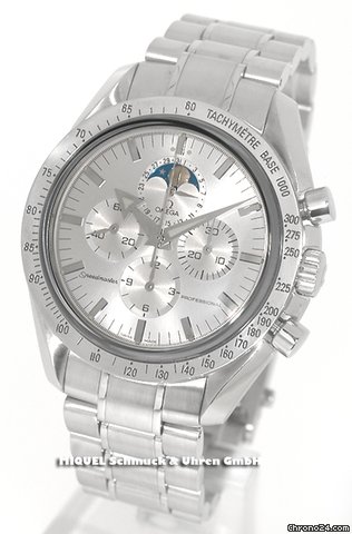 Omega Speedmaster Professional - Mondphase - Wei goldl��nette (gebraucht)