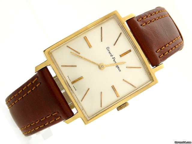 Girard Perregaux 18k Gelbgold mit Lederband Handaufzug