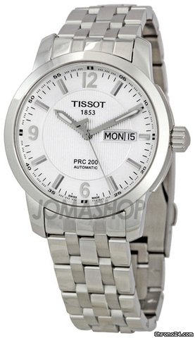 Tissot PRC 200 Mens Watch Automatic Bracelet Silver Dial T014.430.11.037.00