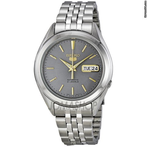 Seiko 5 Automatic Grey Dial Stainless Steel Mens Watch SNKL19
