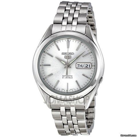 Seiko 5 Automatic Silver Dial Mens Watch SNKL15