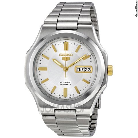 Seiko 5 Automatic Silver Dial Stainless Steel Mens Watch SNKK43