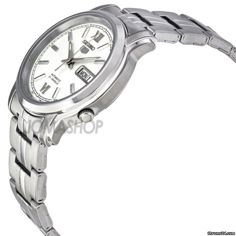 Seiko 5 Automatic White Dial Stainless Steel Mens Watch SNKK77 WATCHES 2
