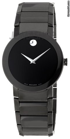 Movado Sapphire PVD Black Bracelet Mens Watch 0606307