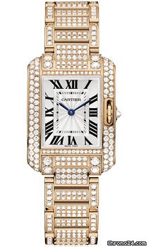 Cartier Tank Anglaise Pink Gold With Diamonds