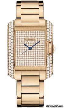 Cartier Tank Anglaise Pink Gold With Diamonds