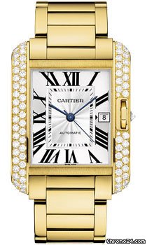Cartier Tank Anglaise Yellow Gold With Diamonds