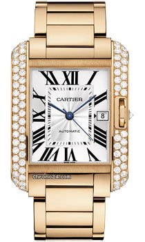 Cartier Tank Anglaise Pink Gold With Diamonds