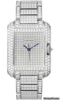 Cartier Tank Anglaise White Gold With Diamonds