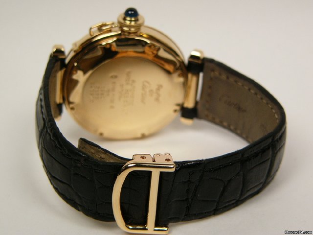 replica Cartier Pasha yellow gold leather strap Ref. 1989 WATCHES 1 