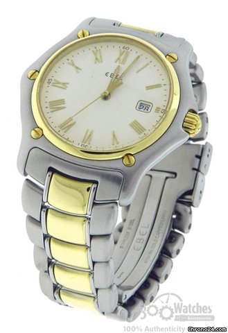 Ebel 1911 187902 18K Gold & Steel Quartz Date Mid Size 37mm Watch