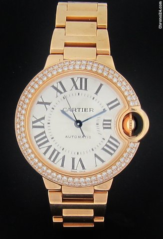 Cartier Rose Gold Ballon Bleu Automatic Diamond Watch