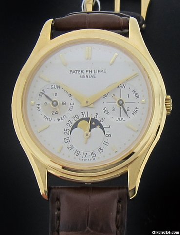 Patek Philippe Yellow Gold Perpetual Calendar Automatic Watch 3940