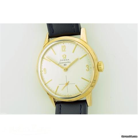 replica Omega Seamaster 30 gold plated manual on strap WATCHES 1 