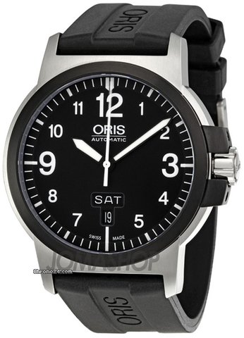 Oris BC3 Advanced Day Date Black Rubber Strap Automatic Mens Watch 735-7641-4364RS