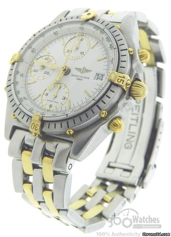 Breitling Chronomat 18K Gold & Steel Automatic Chronograph Date Watch