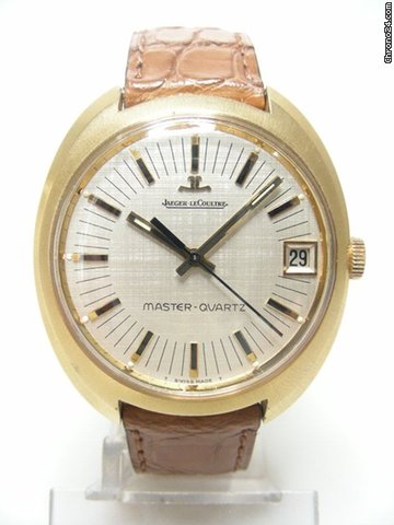 Jaeger-LeCoultre Master-Quartz gold plated/or jaune plaque cadran tapisserie/silver dial