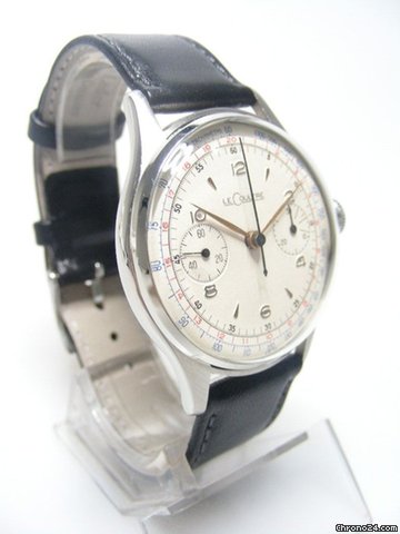 replica Jaeger-LeCoultre Chronographe vintage steel/acier cadran silver dial WATCHES 1 