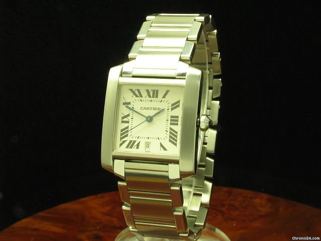 Cartier Tank Francaise Edelstahl Automatic Unisexuhr Inkl. Box