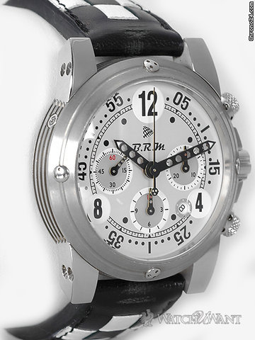 replica B.R.M GP44 Chronograph Ref. GP-44-102 44mm Titanium Case - Silver Dial - Black Hands - BNIB - Brand New WATCHES 1 