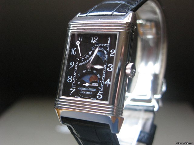 Jaeger-LeCoultre REVERSO SUN MOON MODELE 270.3.63 + BOITE + CARTE D'AUTH.