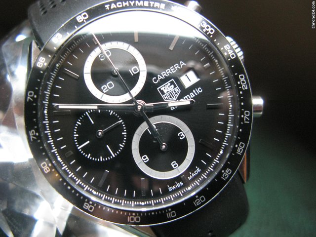 TAG Heuer CARRERA MODELE CV2010 CADRAN NOIR BOITE ET CARTE TAG HEUER