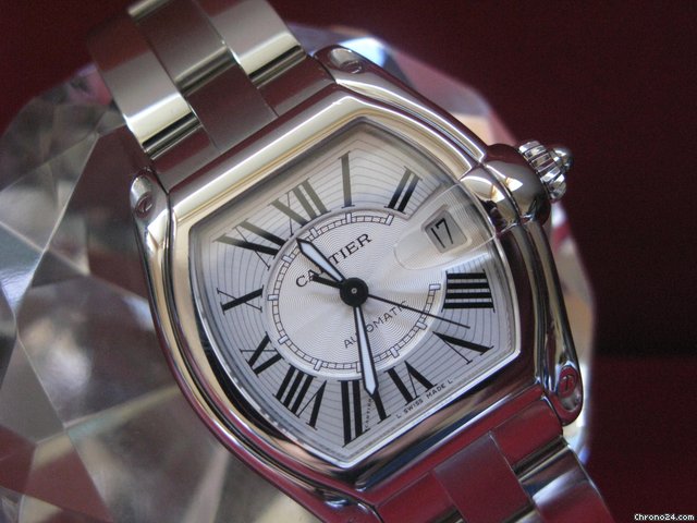 Cartier ROADSTER AUTOMATIQUE GRAND MODELE 2510 + ETUI + FACTURE ENTR