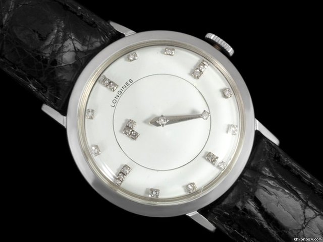 Longines 1958 LONGINES Vintage MYSTERY DIAL Watch - 14K White Gold &