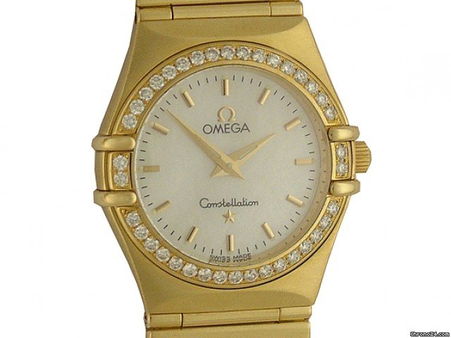 Omega Constellation Lady 18kt Gelbgold Diamond Perlmutt 26mm 7.990,- wie Neu