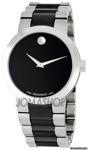 Movado Vertido Black PVD and Stainless Steel Mens Watch 0606373