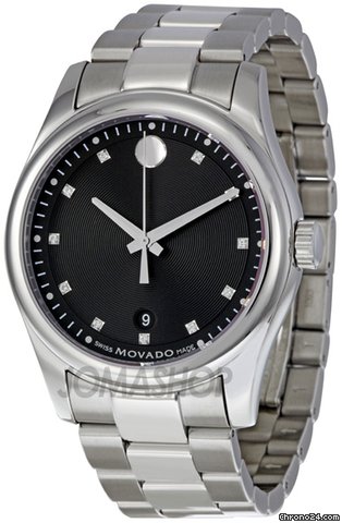 Movado Sportivo Diamond Stainless Steel Mens Watch 0606496