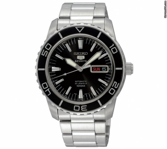 Seiko 5 Black Dial Automatic Mens Watch SNZH55