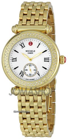 Michele Caber Diamond Gold Tone Ladies Watch MWW16A000038
