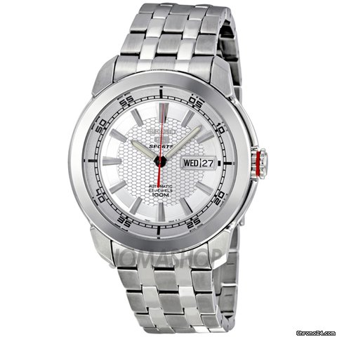 Seiko 5 Silver Dial Automatic Stainless Steel Automatic Mens Watch SNZH61