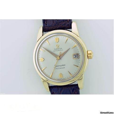 replica Omega Seamaster Calendar Gold-capped automatic on strap WATCHES 1 