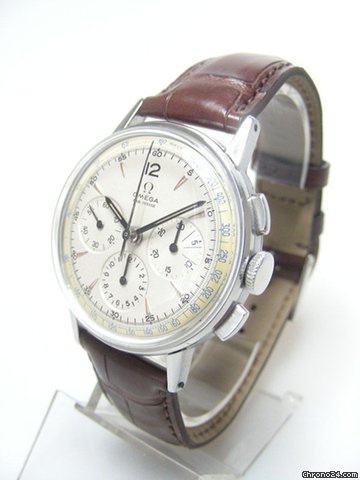 replica Omega Chronographe mvt Lemania 27PCH vintage steel/acier cadran silver dial WATCHES 1 