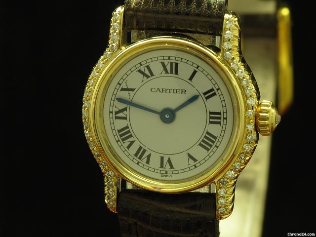 replica Cartier 18kt 750 Gold Damenuhr Mit Diamant Besatz WATCHES 1 
