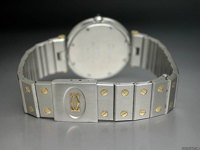 replica Cartier "Cartier Santos" Edelstahl/Gelbgold-Quartzwerk WATCHES 1 