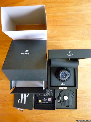 replica Hublot King Power Split Second Rattrapante Vendome All Black Blue WATCHES 1 