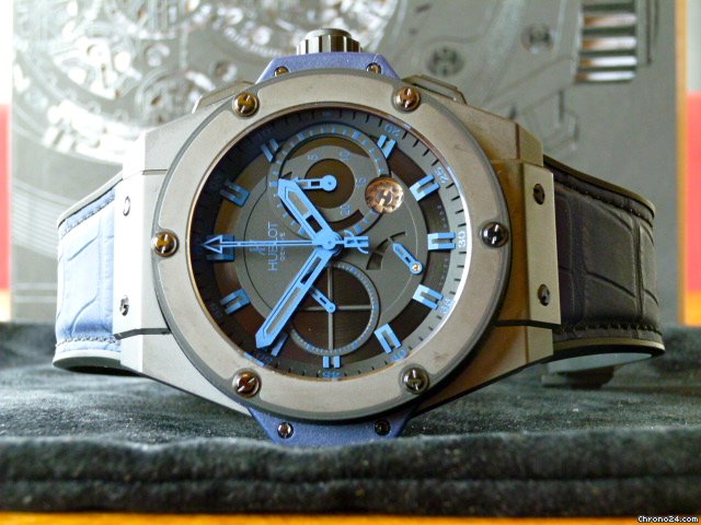 Hublot King Power Split Second Rattrapante Vendome All Black Blue