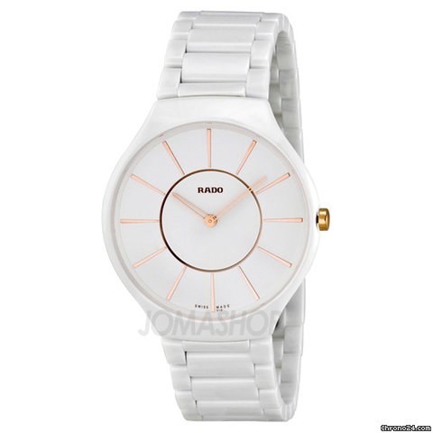 Rado True White Dial Ceramic Ladies Watch R27957102