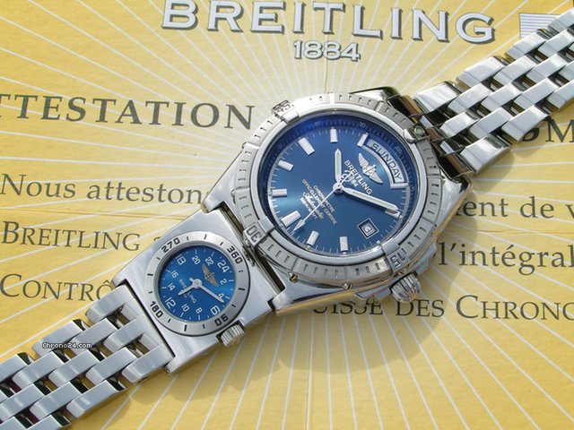 replica Breitling HEADWIND UTC STAHL/STAHL BLAUES ZB BLUE DIAL WATCHES 1 